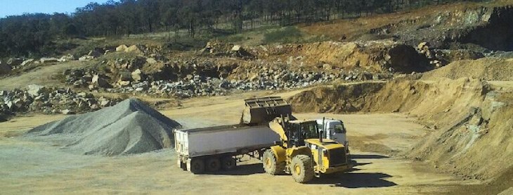Earthworks at the quarry